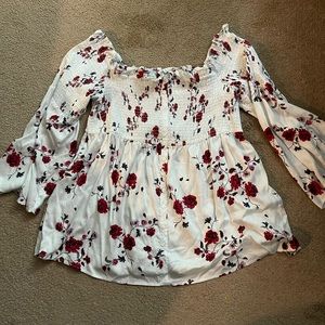 Floral off the shoulder top